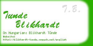 tunde blikhardt business card