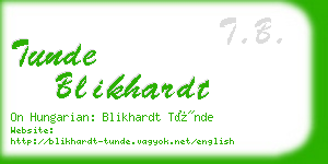 tunde blikhardt business card